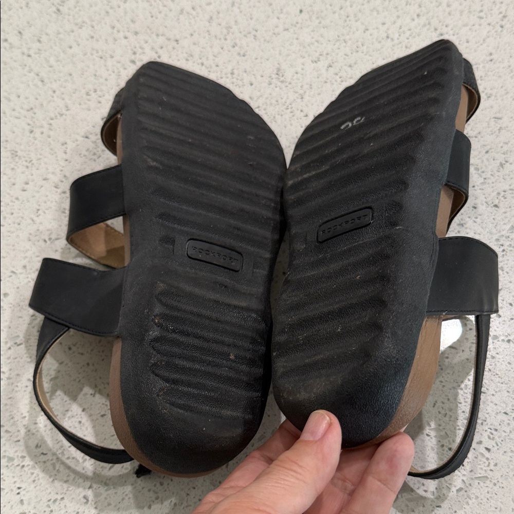 Rockport Black and Brown Slingback Strappy Sandals - Picture 8 of 8